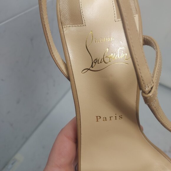 CHRISTIAN LOUBOUTIN Rosalie Strass Nude Strappy Heel Sandal - Picture 5 of 16